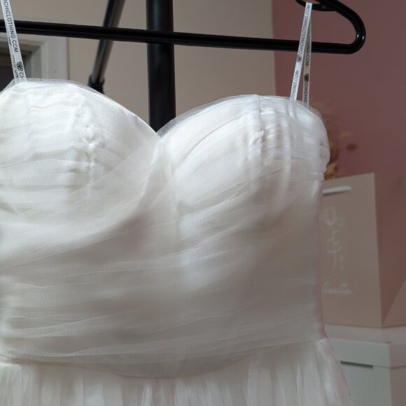 Size 2 Embroidered Floral Tulle Dress - Picture 4 of 11